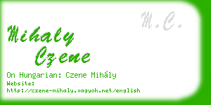 mihaly czene business card