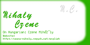 mihaly czene business card